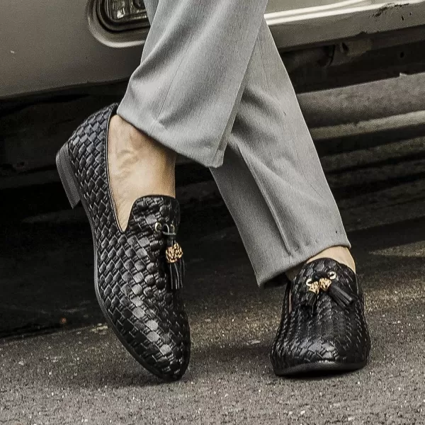 Meijiana Mens Classic Loafers Fashion Loafers Men Wedding Shoes Party Loafers Shoes for MenBlack01