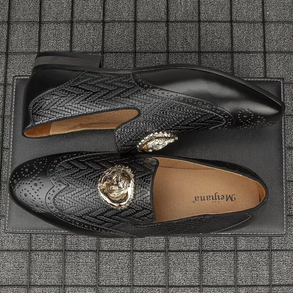 Meijiana Mens Classic Loafers Fashion Loafers Men Wedding Shoes Party Loafers Shoes for MenBlack06