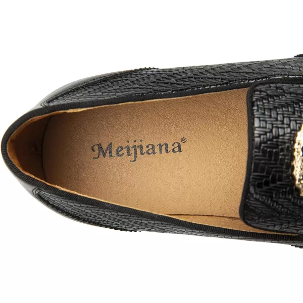 Meijiana Mens Classic Loafers Fashion Loafers Men Wedding Shoes Party Loafers Shoes for MenBlack06
