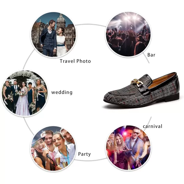 Meijiana Mens Classic Loafers Fashion Loafers Men Wedding Shoes Party Loafers Shoes for MenBlack08