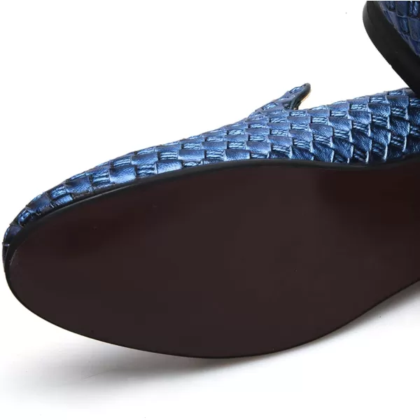 Meijiana Mens Classic Loafers Fashion Loafers Men Wedding Shoes Party Loafers Shoes for MenBlue02