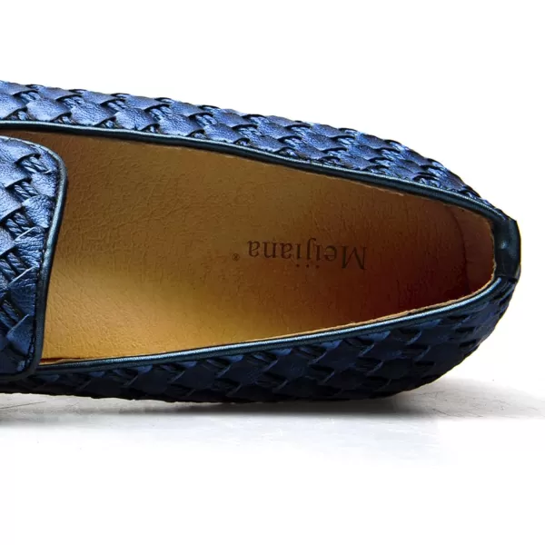 Meijiana Mens Classic Loafers Fashion Loafers Men Wedding Shoes Party Loafers Shoes for MenBlue02