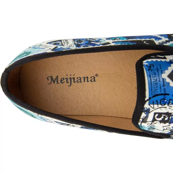 Meijiana Mens Classic Loafers Fashion Loafers Men Wedding Shoes Party Loafers Shoes for MenBlue04