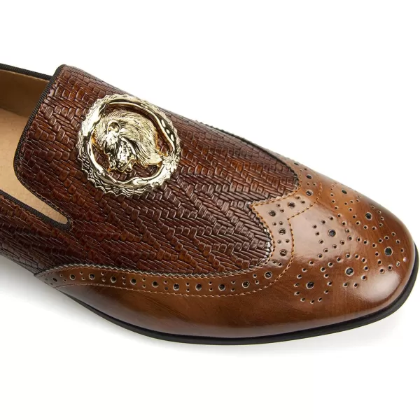 Meijiana Mens Classic Loafers Fashion Loafers Men Wedding Shoes Party Loafers Shoes for MenBrown07