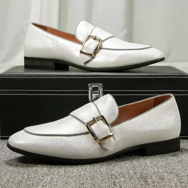 Meijiana Mens Classic Loafers Fashion Loafers Men Wedding Shoes Party Loafers Shoes for MenWhite13