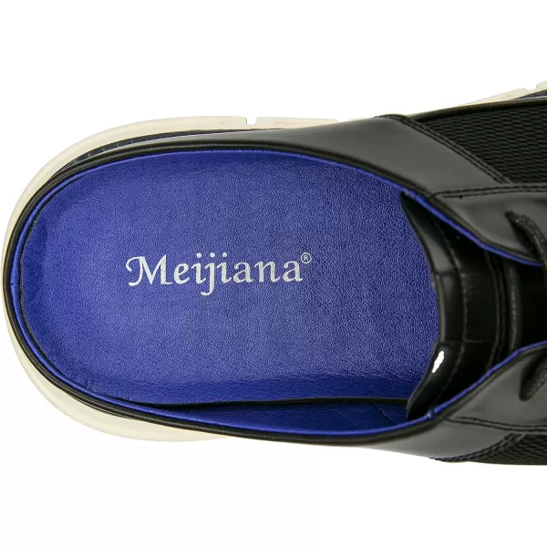 Meijiana Mens Open Back Slippers Black Mules Shoes Fashion Lightweight Breathable Slippers Black09 9 US