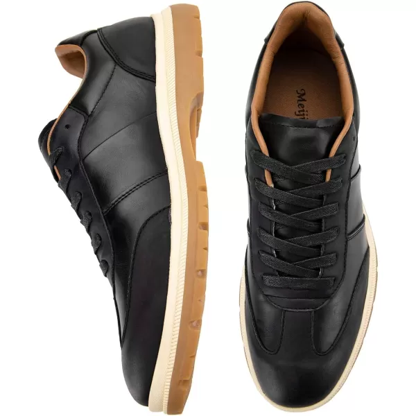 Meijiana Mens Oxford Formal Dress Shose Lace Up Oxfords Casual Comfortable ShoesBlack03
