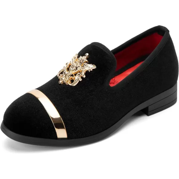 Meijiana Boys Loafers SlipOn Dress Shoes Dress Formal Tuxedo ShoesBlack01