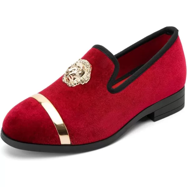 Meijiana Boys Loafers SlipOn Dress Shoes Dress Formal Tuxedo ShoesRed05