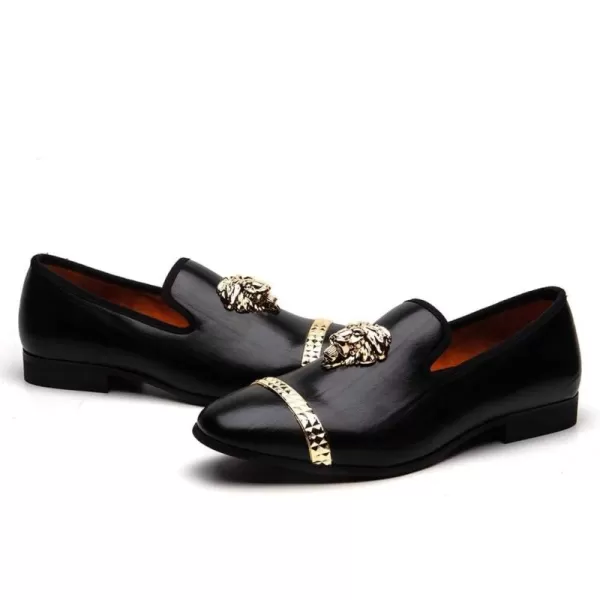 Meijiana Men Loafers Men Luxury Wedding Dress Shoes Black Fashion Party Shoes for MenBlack01