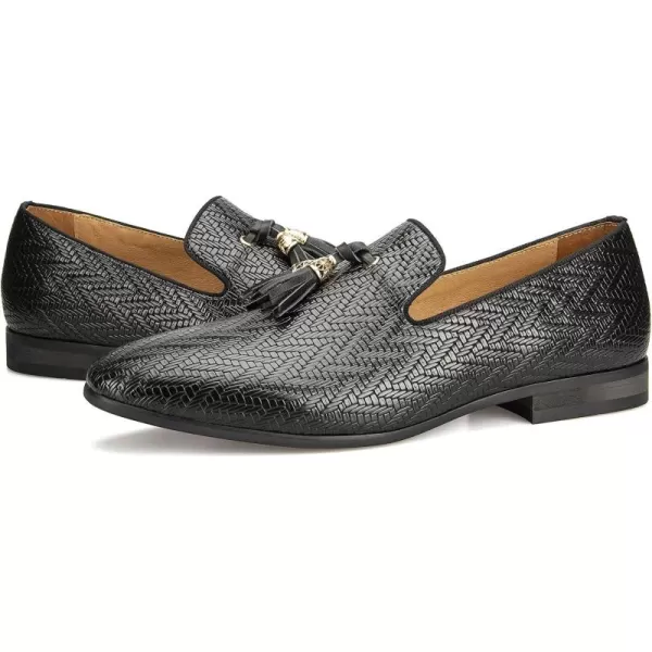 Meijiana Men Loafers Men Luxury Wedding Dress Shoes Black Fashion Party Shoes for MenBlack05