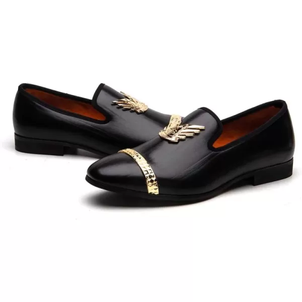 Meijiana Men Loafers Men Luxury Wedding Dress Shoes Black Fashion Party Shoes for MenBlack08