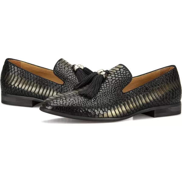 Meijiana Men Loafers Men Luxury Wedding Dress Shoes Black Fashion Party Shoes for MenGold07