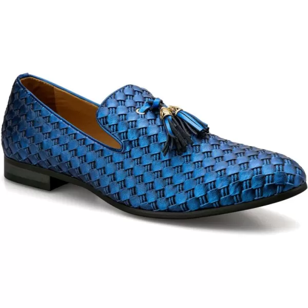 Meijiana Mens Classic Loafers Fashion Loafers Men Wedding Shoes Party Loafers Shoes for MenBlue02