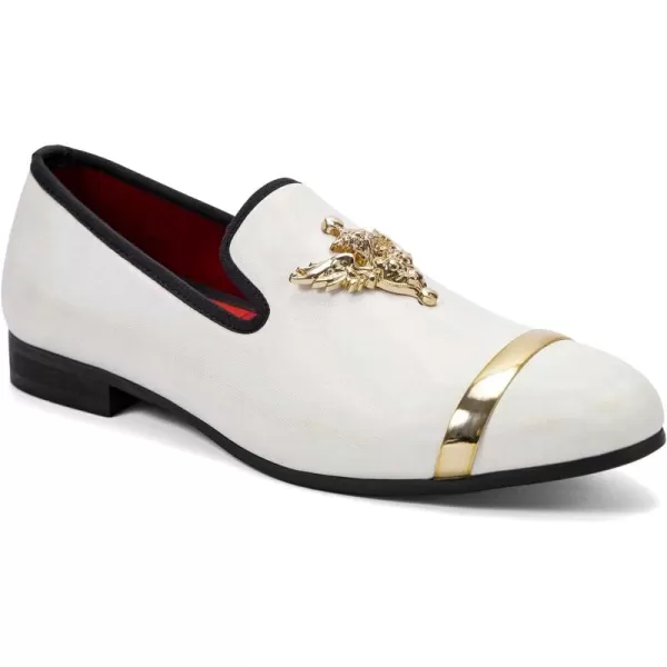 Meijiana Mens Classic Loafers Fashion Loafers Men Wedding Shoes Party Loafers Shoes for MenWhite15