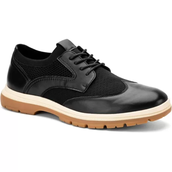 Meijiana Mens Oxford Formal Dress Shose Lace Up Oxfords Casual Comfortable ShoesBlack01