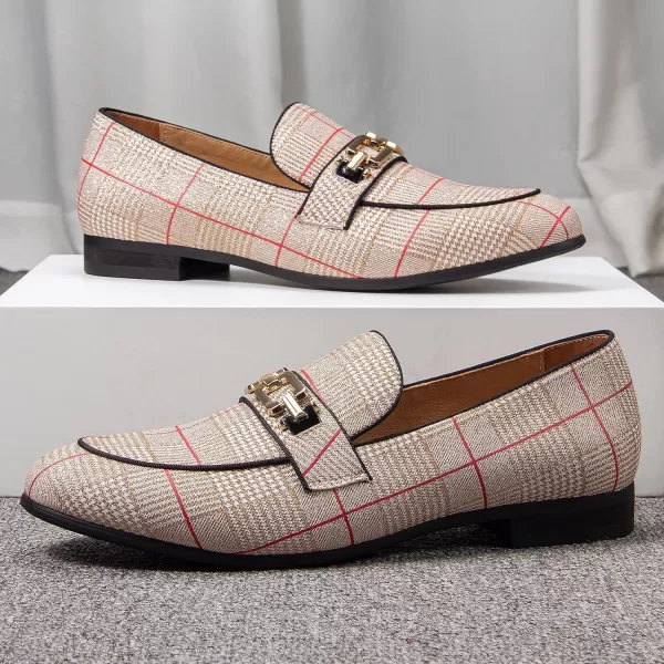Meijiana Men Faux Leather Noble Loafer Shoes Slipon Loafer Smoking Slipper Tassel LoaferWhite13