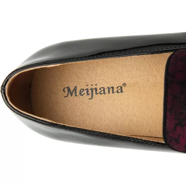 Meijiana Men Loafers Men Luxury Wedding Dress Shoes Black Fashion Party Shoes for MenBlack12