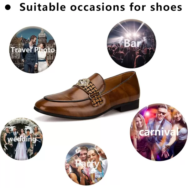 Meijiana Mens Loafers Lightweight SlipOn Moccasins Stylish Dress Shoes Breathable Tassels LoafersBrown18