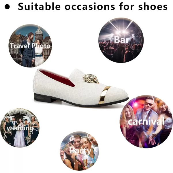 Meijiana Mens Loafers Lightweight SlipOn Moccasins Stylish Dress Shoes Breathable Tassels LoafersWhite06