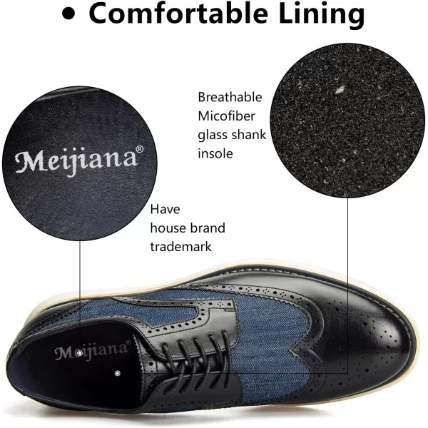Meijiana Mens Oxford Shoes Casual Shoes for Men Casual Dress Shoes for MenBlue08