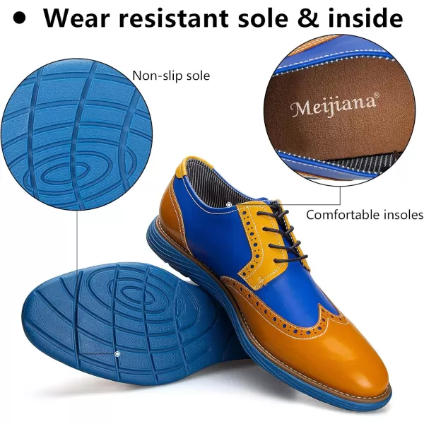 Meijiana Mens Oxford Shoes Casual Shoes for Men Casual Dress Shoes for MenYellow02