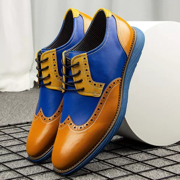 Meijiana Mens Oxford Shoes Casual Shoes for Men Casual Dress Shoes for MenYellow02