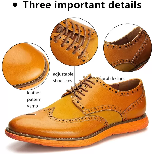 Meijiana Mens Oxford Shoes Dress Shoes Mens Lightweight laceup Fashion ShoesBrown01