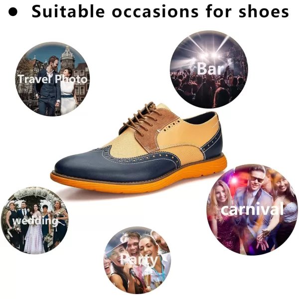 Meijiana Mens Oxford Shoes Dress Shoes Mens Lightweight laceup Fashion ShoesMulticoloured02