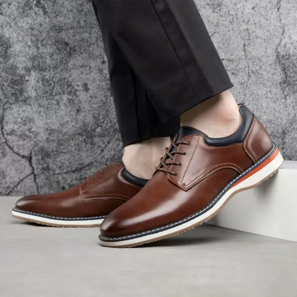 Meijiana Mens Oxfords Casual Dress Shoes Leather Lace Up Shoes for Men Business Oxford ShoesBrown01