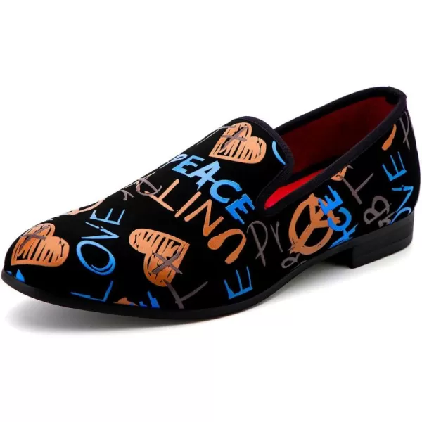 Meijiana Men Faux Leather Noble Loafer Shoes Slipon Loafer Smoking Slipper Tassel LoaferBlack09