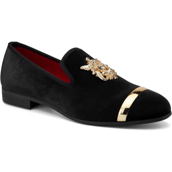 Meijiana Mens Loafers Classic Velvet Men Fashion Loafers Wedding Party Shoes for MenBlack18