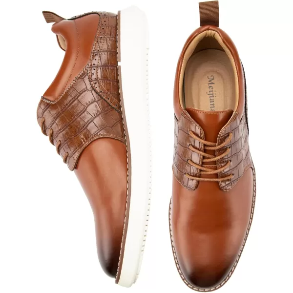 imageMeijiana Mens Oxford Shoes  Slip Resistant Comfortable ampamp Fashionable Laceup Dress Shoes for Men Perfect for Any OccasionBrown06