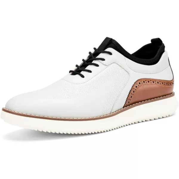 imageMeijiana Mens Oxford Shoes  Slip Resistant Comfortable ampamp Fashionable Laceup Dress Shoes for Men Perfect for Any OccasionWhite03