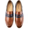 imageMeijiana Mens Genuine Leather Loafers SlipOn Moccasins Suede Dress Shoes Lightweight and Breathable with Rubber Sole Stylish Mens LoafersBrown02