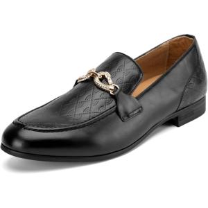 imageMeijiana Mens Fashion Classic Faux Leather Loafers and Weeding Dress Shoes for MenBlack10