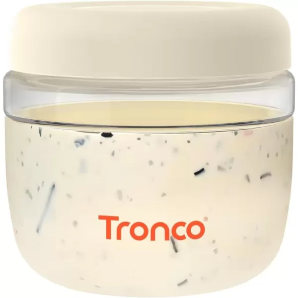 Tronco 24 oz Glass Container with Bamboo Lids Food Storage Bowls for Soup Stew ampamp Overnight Oats 100 Leak ampamp Spill Proof Airtight Microwave ampamp Dishwasher Safe BPAFree PinkTerrazzo Cream