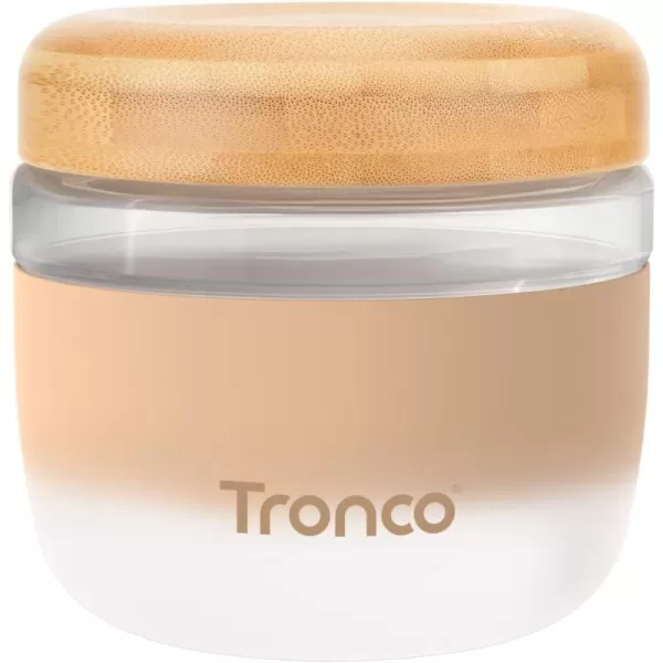 Tronco 24 oz Glass Container with Bamboo Lids Food Storage Bowls for Soup Stew ampamp Overnight Oats 100 Leak ampamp Spill Proof Airtight Microwave ampamp Dishwasher Safe BPAFree PinkCappuccinoBamboo Lid