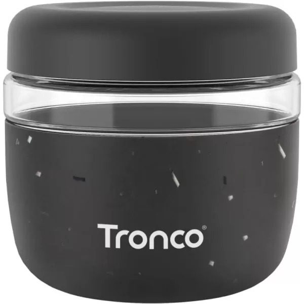 Tronco 24 oz Glass Container with Bamboo Lids Food Storage Bowls for Soup Stew ampamp Overnight Oats 100 Leak ampamp Spill Proof Airtight Microwave ampamp Dishwasher Safe BPAFree PinkTerrazzo Charcoal