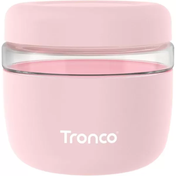 Tronco 24 oz Glass Container with Bamboo Lids Food Storage Bowls for Soup Stew ampamp Overnight Oats 100 Leak ampamp Spill Proof Airtight Microwave ampamp Dishwasher Safe BPAFree PinkPink