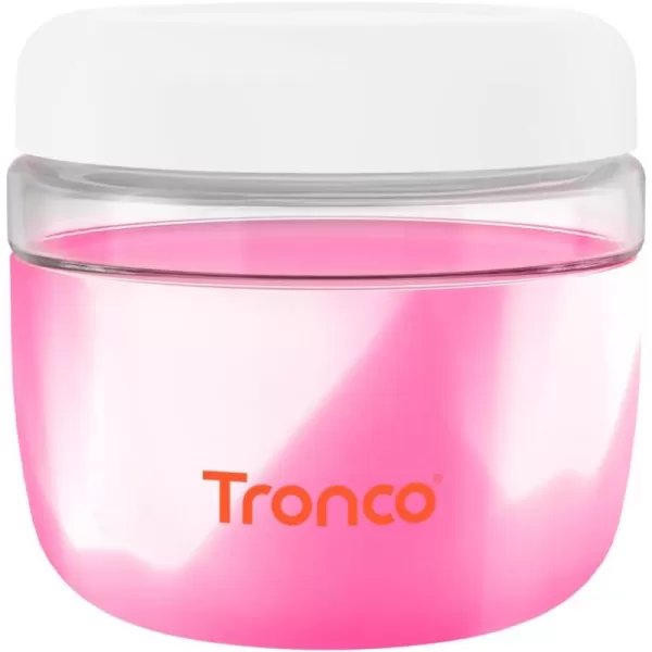Tronco 24 oz Glass Container with Bamboo Lids Food Storage Bowls for Soup Stew ampamp Overnight Oats 100 Leak ampamp Spill Proof Airtight Microwave ampamp Dishwasher Safe BPAFree PinkPink Candy Cane