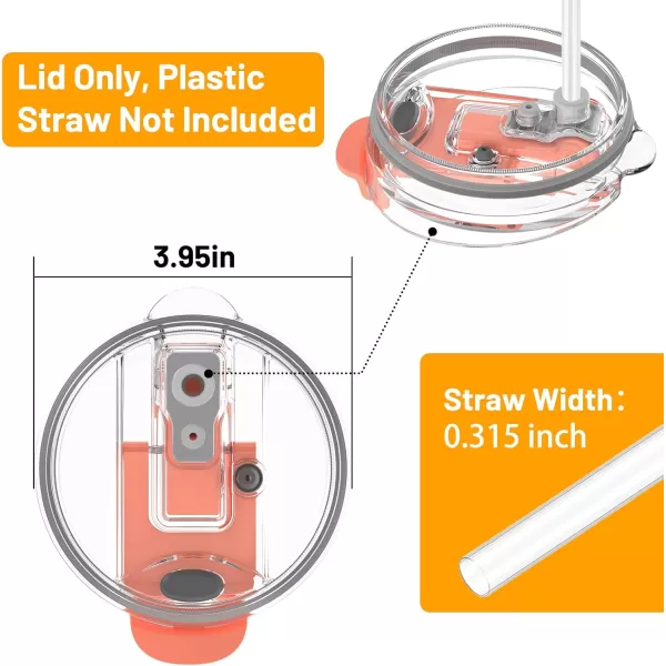 Replacement Bamboo Lid for Tumblers PressIn Lid Fits Tronco 32 oz 42 oz Glass Tumblers with Handle Light PurpleCoral Orange