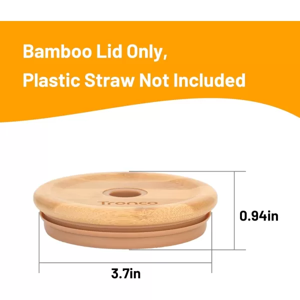 Replacement Bamboo Lid for Tumblers PressIn Lid Fits Tronco 32 oz 42 oz Glass Tumblers with Handle Light PurplePinkBamboo