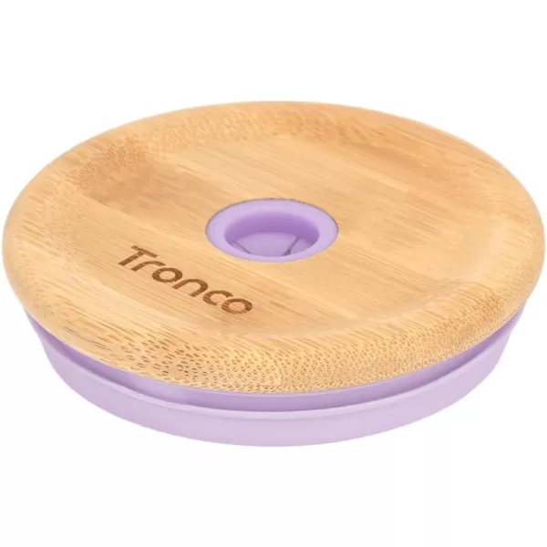 Replacement Bamboo Lid for Tumblers PressIn Lid Fits Tronco 32 oz 42 oz Glass Tumblers with Handle Light PurpleLight PurpleBamboo