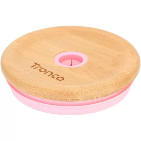 Replacement Bamboo Lid for Tumblers PressIn Lid Fits Tronco 32 oz 42 oz Glass Tumblers with Handle Light PurplePinkBamboo