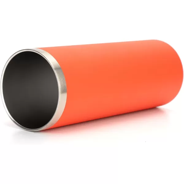 imageTronco 20oz Insulated Tumbler with Straw and Lid Double Wall Vacuum Stainless Steel Insulated Cup Reusable Coffee Travel Mug for Car Home Office or Party Spill Proof Dishwasher SafeGrapefruit Orange