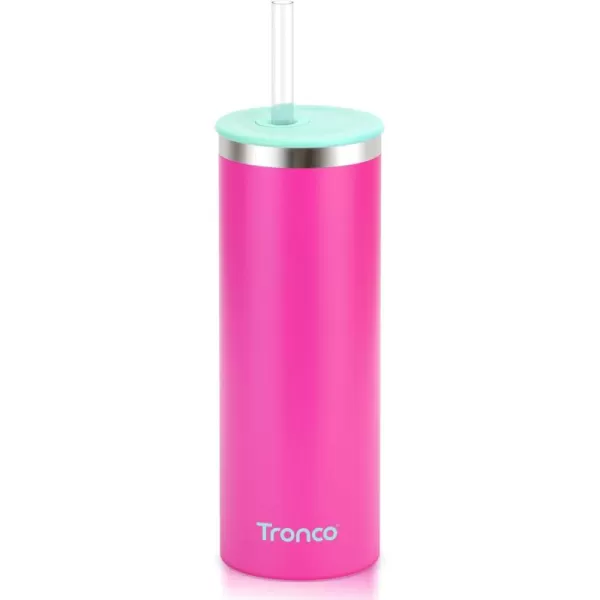 imageTronco 20oz Insulated Tumbler with Straw and Lid Double Wall Vacuum Stainless Steel Insulated Cup Reusable Coffee Travel Mug for Car Home Office or Party Spill Proof Dishwasher SafeRosered