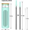 imageTronco 20oz Glass Tumbler with Bamboo Lid and Straw Glass Cup For BobaIced CoffeeSmoothie Spill Proof Glass Water Bottle With Silicone Protective Sleeve Dishwasher SafeBPA FreePureBlue