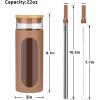 imageTronco 20oz Glass Tumbler with Bamboo Lid and Straw Glass Cup For BobaIced CoffeeSmoothie Spill Proof Glass Water Bottle With Silicone Protective Sleeve Dishwasher SafeBPA FreeCoffee
