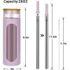 imageTronco 20oz Glass Tumbler with Bamboo Lid and Straw Glass Cup For BobaIced CoffeeSmoothie Spill Proof Glass Water Bottle With Silicone Protective Sleeve Dishwasher SafeBPA FreePurple